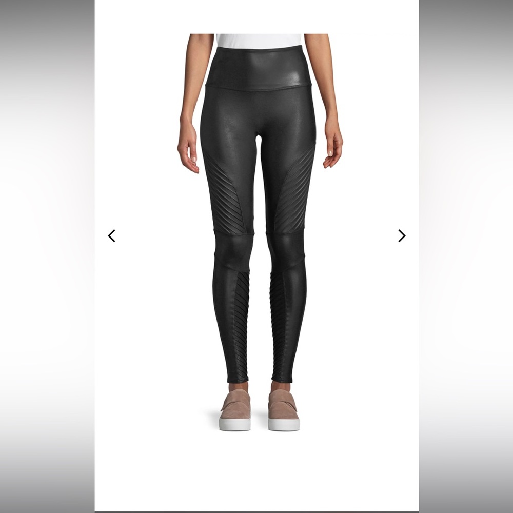 Moto faux leather leggings. WORN ONCE